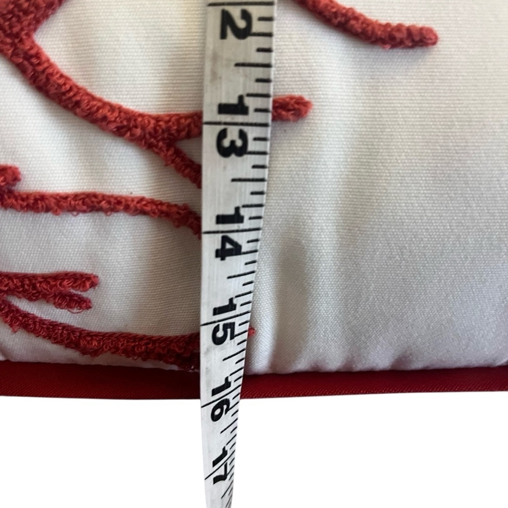 Pottery Barn 26” X 16” Coral Pattern Embroidered Pillow - Picture 9 of 10